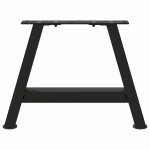 vidaXL Picioare pentru măsuță de cafea în formă de A, 2 buc., negru, 50x(30-31) cm, oțel
