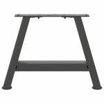 vidaXL Picioare pentru măsuță de cafea în formă de A, 2 buc., antracit, 50x(30-31) cm, oțel