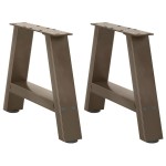 vidaXL Picioare pentru măsuță de cafea în formă de A, 2 buc., 50x(30-31) cm, oțel