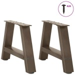 vidaXL Picioare pentru măsuță de cafea în formă de A, 2 buc., 50x(30-31) cm, oțel