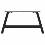 vidaXL Picioare pentru măsuță de cafea în formă de A, 2 buc., negru, 70x(30-31) cm, oțel