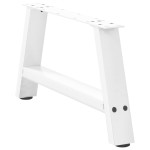 vidaXL Picioare pentru măsuță de cafea în formă de A, 2 buc., alb, 70x(30-31) cm, oțel
