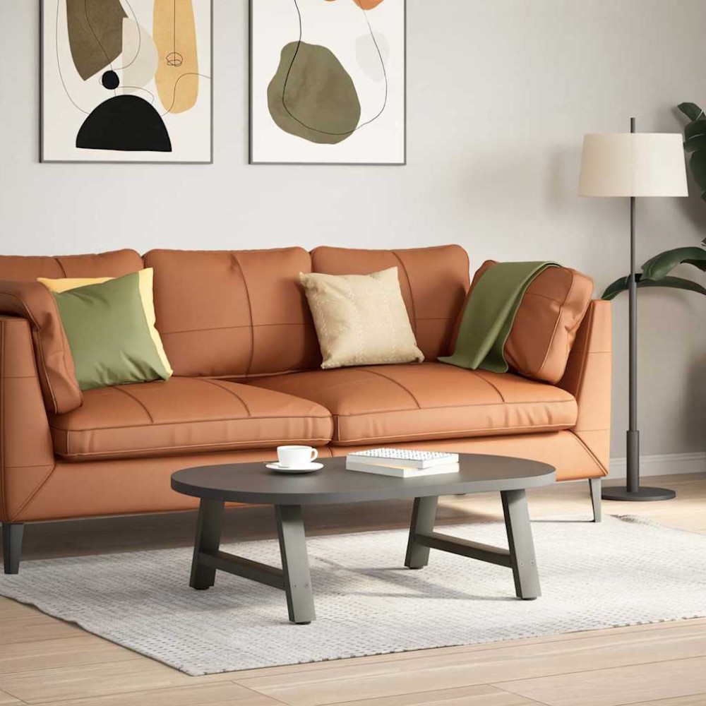 vidaXL Picioare pentru măsuță de cafea în formă de A, 2 buc., antracit, 70x(30-31) cm, oțel