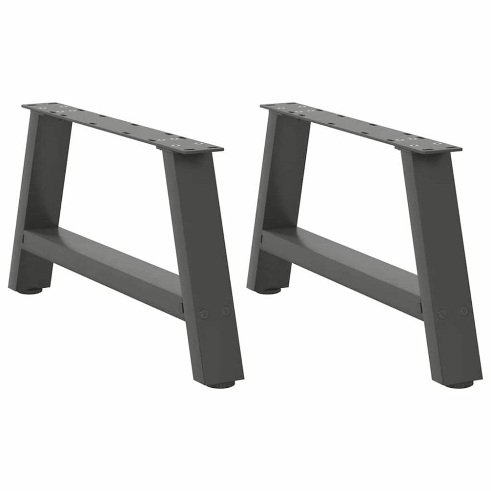 vidaXL Picioare pentru măsuță de cafea în formă de A, 2 buc., antracit, 70x(30-31) cm, oțel