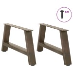 vidaXL Picioare pentru măsuță de cafea în formă de A, 2 buc., 70x(30-31) cm, oțel