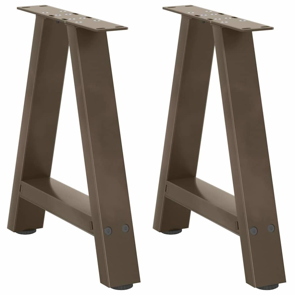 vidaXL Picioare pentru măsuță de cafea în formă de A, 2 buc., 38x(42-43) cm, oțel
