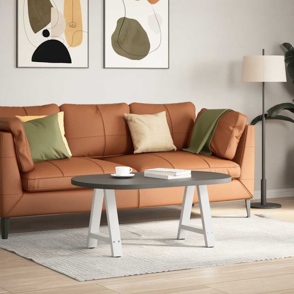 vidaXL Picioare pentru măsuță de cafea în formă de A, 2 buc., alb, 50x(42-43) cm, oțel