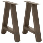 vidaXL Picioare pentru măsuță de cafea în formă de A, 2 buc., 50x(42-43) cm, oțel