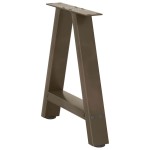 vidaXL Picioare pentru măsuță de cafea în formă de A, 2 buc., 50x(42-43) cm, oțel
