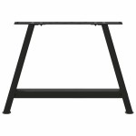 vidaXL Picioare pentru măsuță de cafea în formă de A, 2 buc., negru, 60x(42-43) cm, oțel