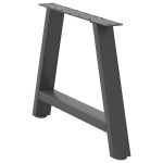 vidaXL Picioare pentru măsuță de cafea în formă de A, 2 buc., antracit, 60x(42-43) cm, oțel