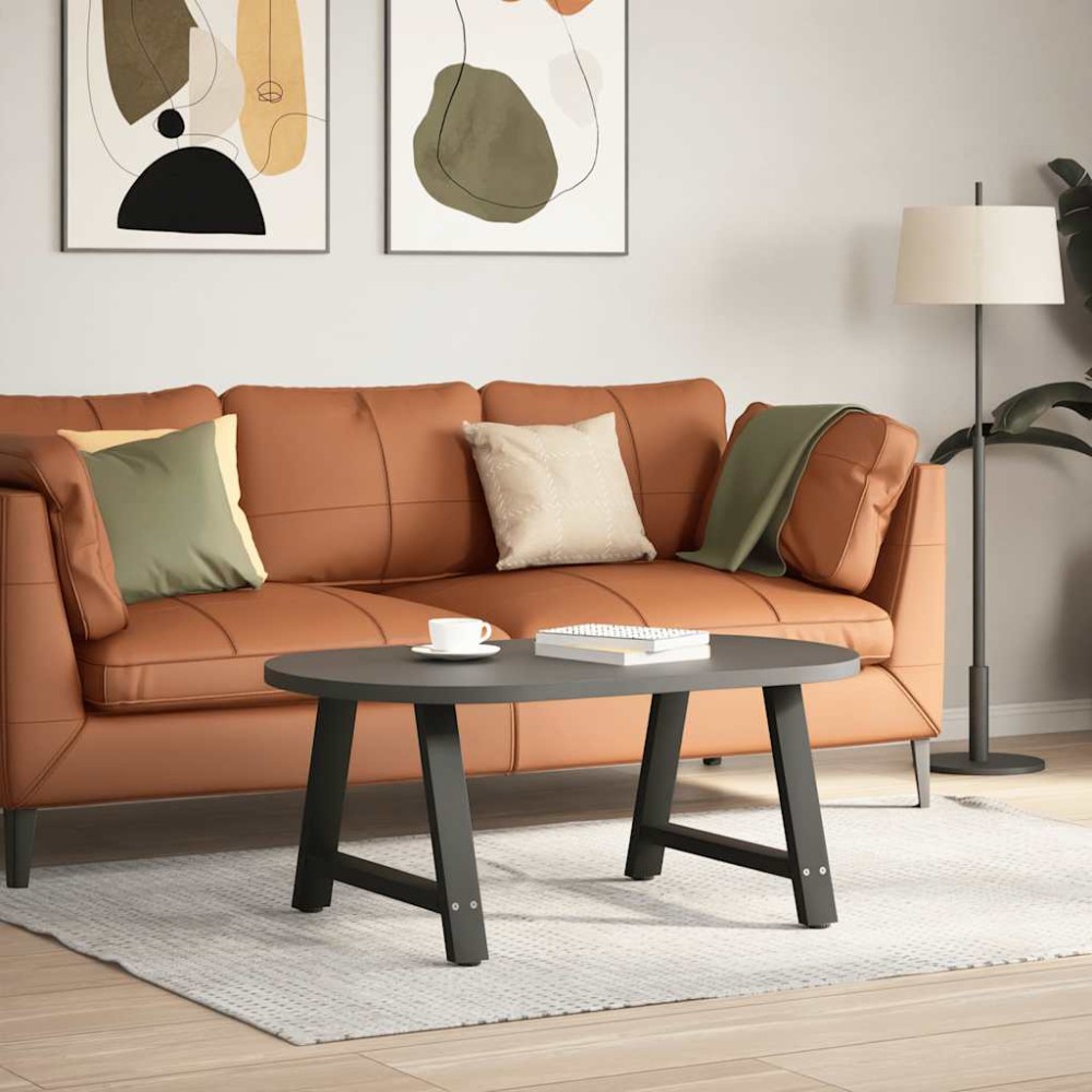 vidaXL Picioare pentru măsuță de cafea în formă de A, 2 buc., negru, 70x(42-43) cm, oțel