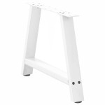 vidaXL Picioare pentru măsuță de cafea în formă de A, 2 buc., alb, 70x(42-43) cm, oțel