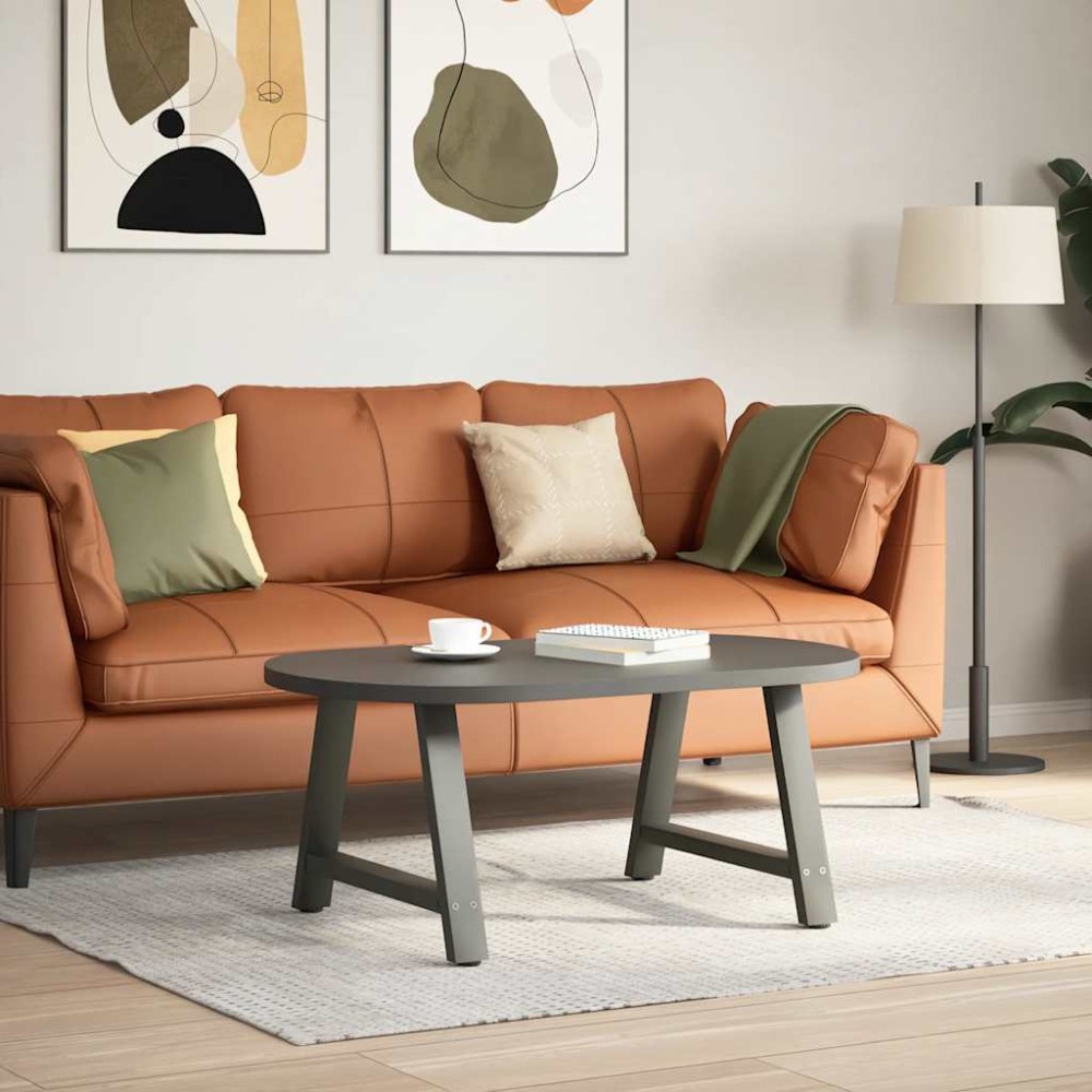 vidaXL Picioare pentru măsuță de cafea în formă de A, 2 buc., antracit, 70x(42-43) cm, oțel