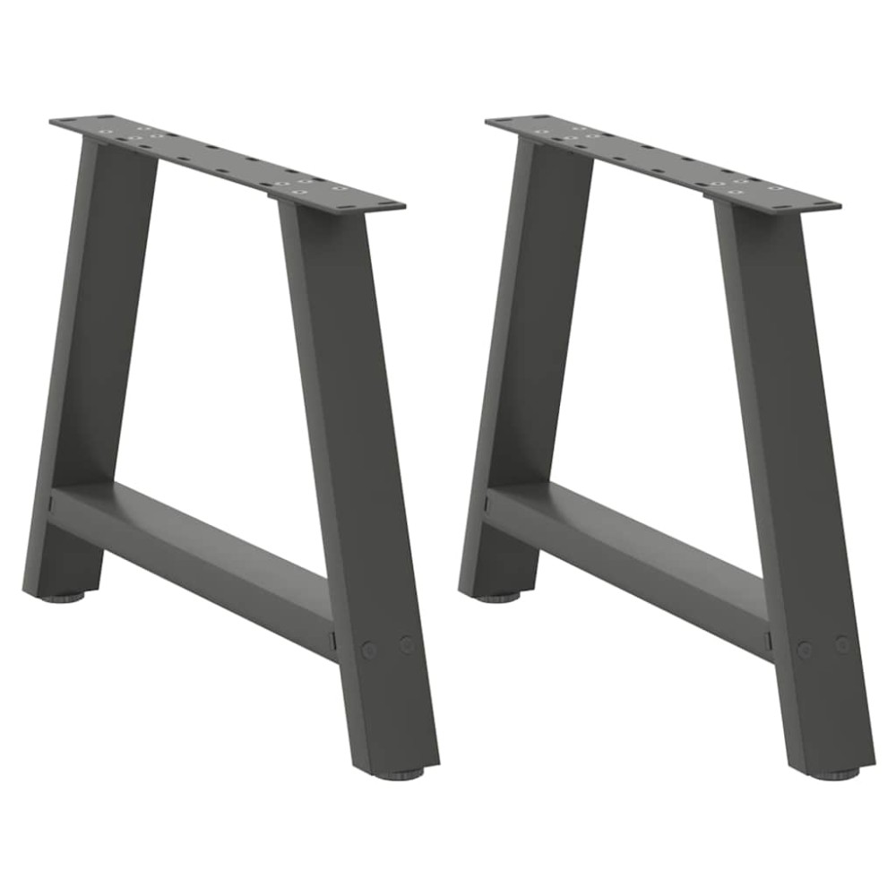 vidaXL Picioare pentru măsuță de cafea în formă de A, 2 buc., antracit, 70x(42-43) cm, oțel