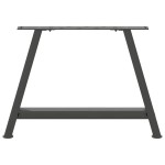 vidaXL Picioare pentru măsuță de cafea în formă de A, 2 buc., antracit, 70x(42-43) cm, oțel