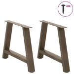 vidaXL Picioare pentru măsuță de cafea în formă de A, 2 buc., 70x(42-43) cm, oțel