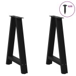 vidaXL Picioare de masă în formă de A, 2 buc., negru, 50x(72-73) cm, oțel