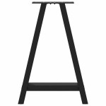 vidaXL Picioare de masă în formă de A, 2 buc., negru, 50x(72-73) cm, oțel