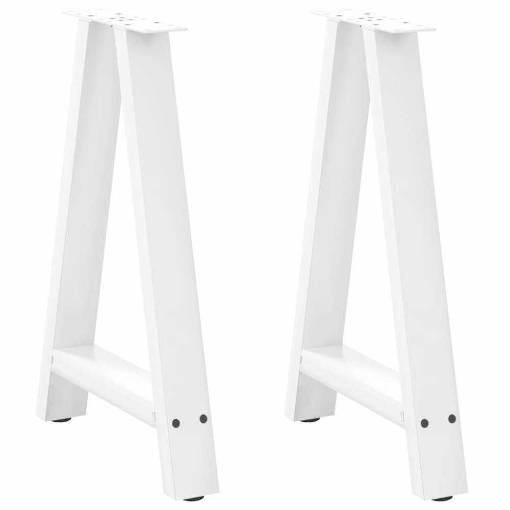 vidaXL Picioare de masă în formă de A, 2 buc., alb, 50x(72-73) cm, oțel