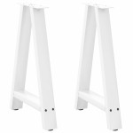 vidaXL Picioare de masă în formă de A, 2 buc., alb, 50x(72-73) cm, oțel vidaXL Picioare de masă în formă de A, 2 buc., alb, 50x(72-73) cm, oțel