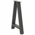 vidaXL Picioare de masă în formă de A, 2 buc., antracit, 50x(72-73) cm, oțel vidaXL Picioare de masă în formă de A, 2 buc., antracit, 50x(72-73) cm, oțel