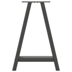 vidaXL Picioare de masă în formă de A, 2 buc., antracit, 50x(72-73) cm, oțel vidaXL Picioare de masă în formă de A, 2 buc., antracit, 50x(72-73) cm, oțel