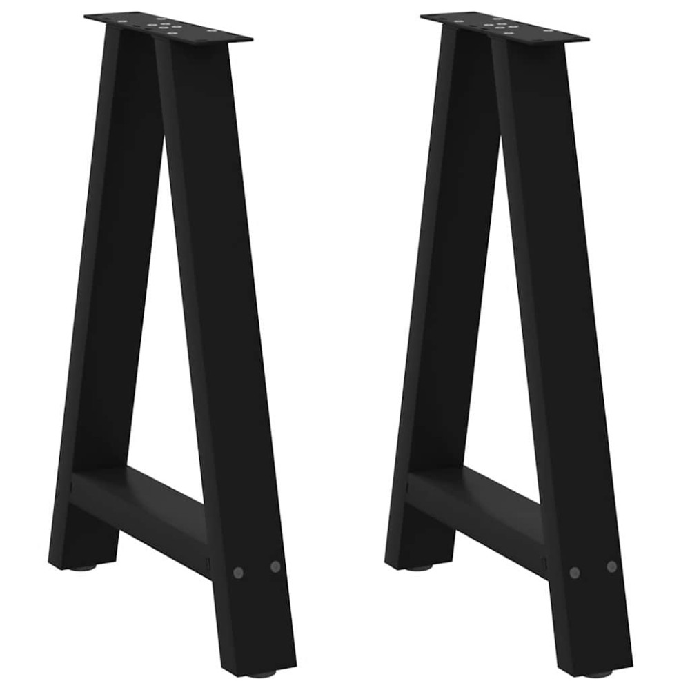 vidaXL Picioare de masă în formă de A, 2 buc., negru, 60x(72-73) cm, oțel