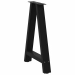 vidaXL Picioare de masă în formă de A, 2 buc., negru, 60x(72-73) cm, oțel vidaXL Picioare de masă în formă de A, 2 buc., negru, 60x(72-73) cm, oțel
