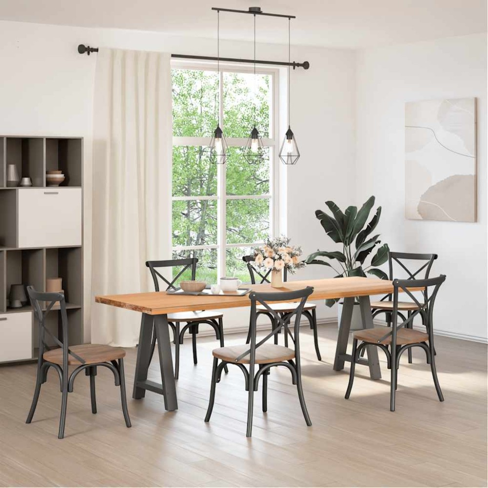 vidaXL Picioare de masă în formă de A, 2 buc., antracit, 60x(72-73) cm, oțel