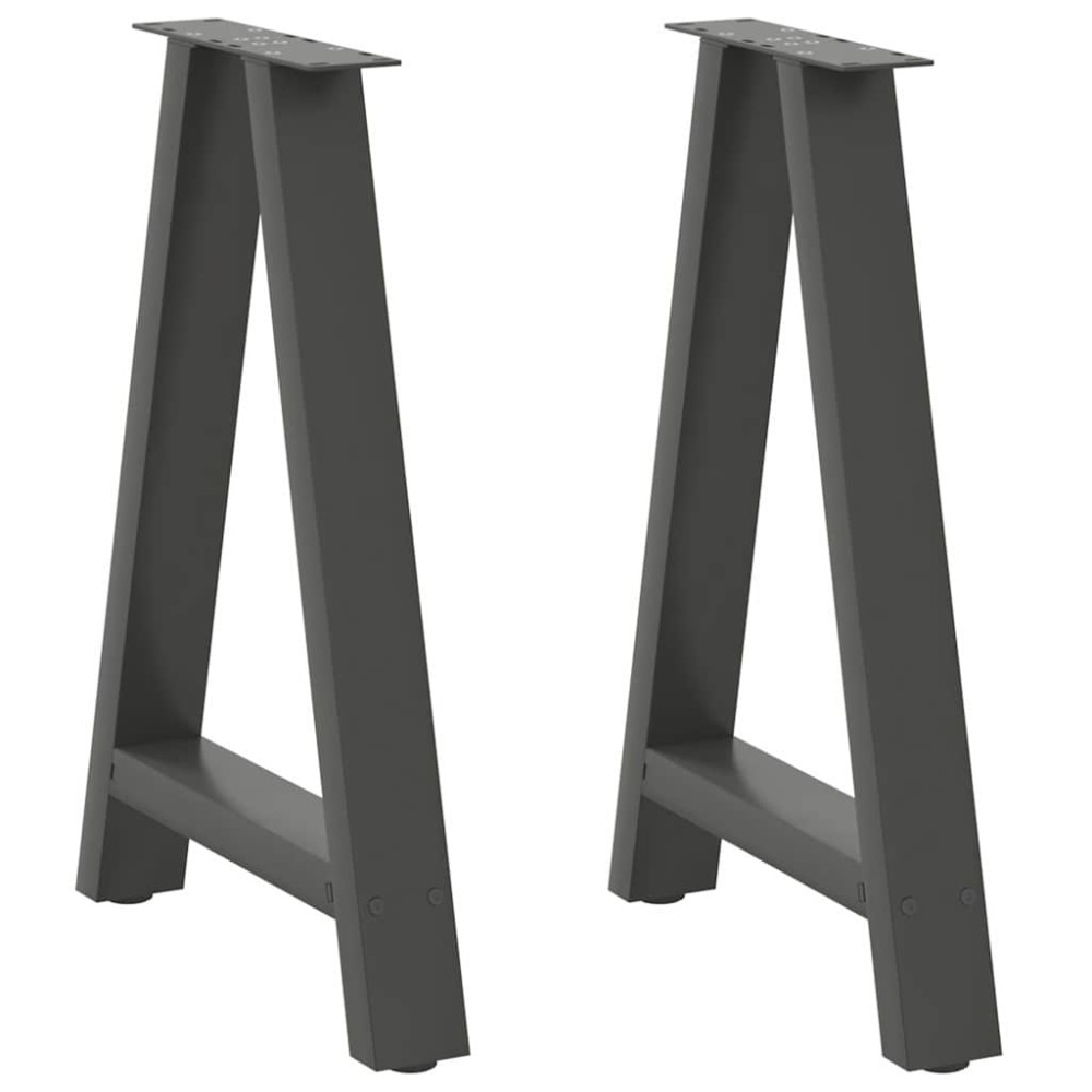 vidaXL Picioare de masă în formă de A, 2 buc., antracit, 60x(72-73) cm, oțel
