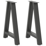 vidaXL Picioare de masă în formă de A, 2 buc., antracit, 60x(72-73) cm, oțel vidaXL Picioare de masă în formă de A, 2 buc., antracit, 60x(72-73) cm, oțel