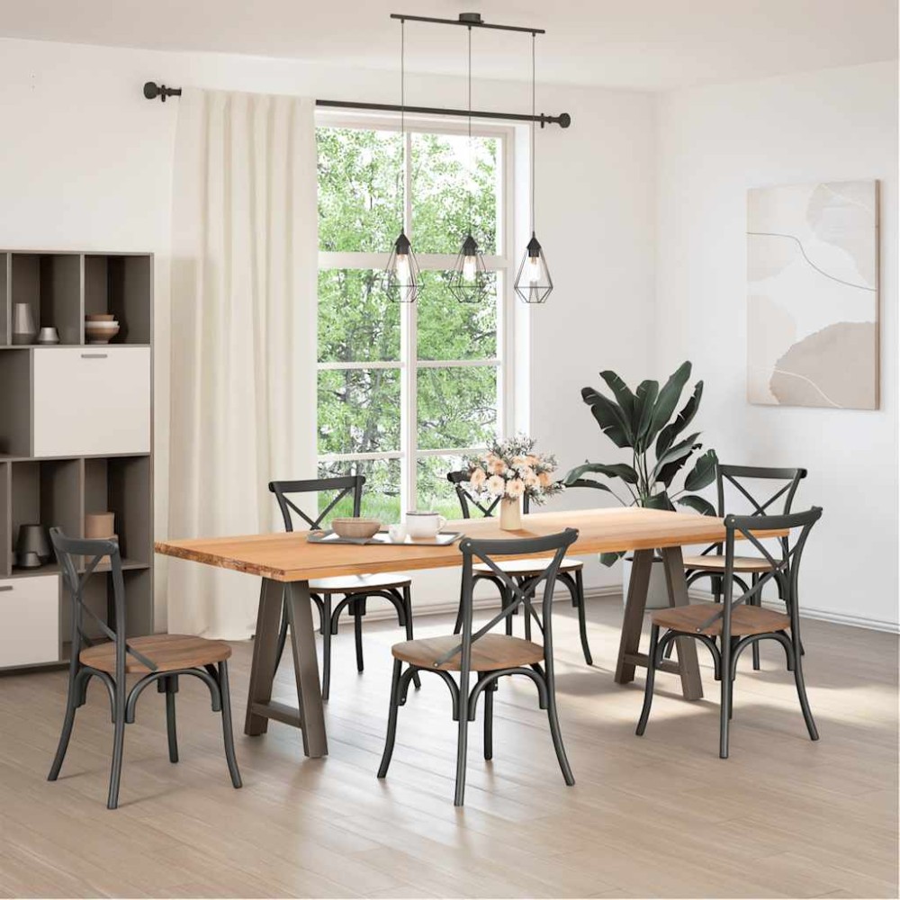 vidaXL Picioare de masă în formă de A, 2 buc., 60x(72-73) cm, oțel