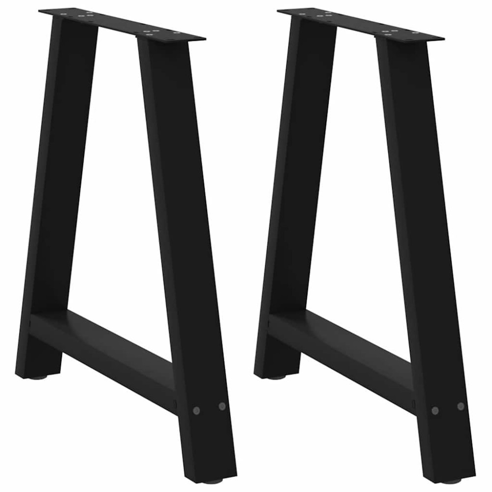 vidaXL Picioare de masă în formă de A, 2 buc., negru, 70x(72-73) cm, oțel