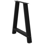 vidaXL Picioare de masă în formă de A, 2 buc., negru, 70x(72-73) cm, oțel vidaXL Picioare de masă în formă de A, 2 buc., negru, 70x(72-73) cm, oțel