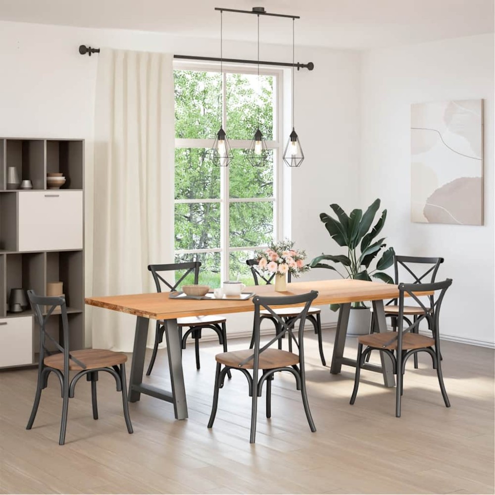 vidaXL Picioare de masă în formă de A, 2 buc., antracit, 70x(72-73) cm, oțel