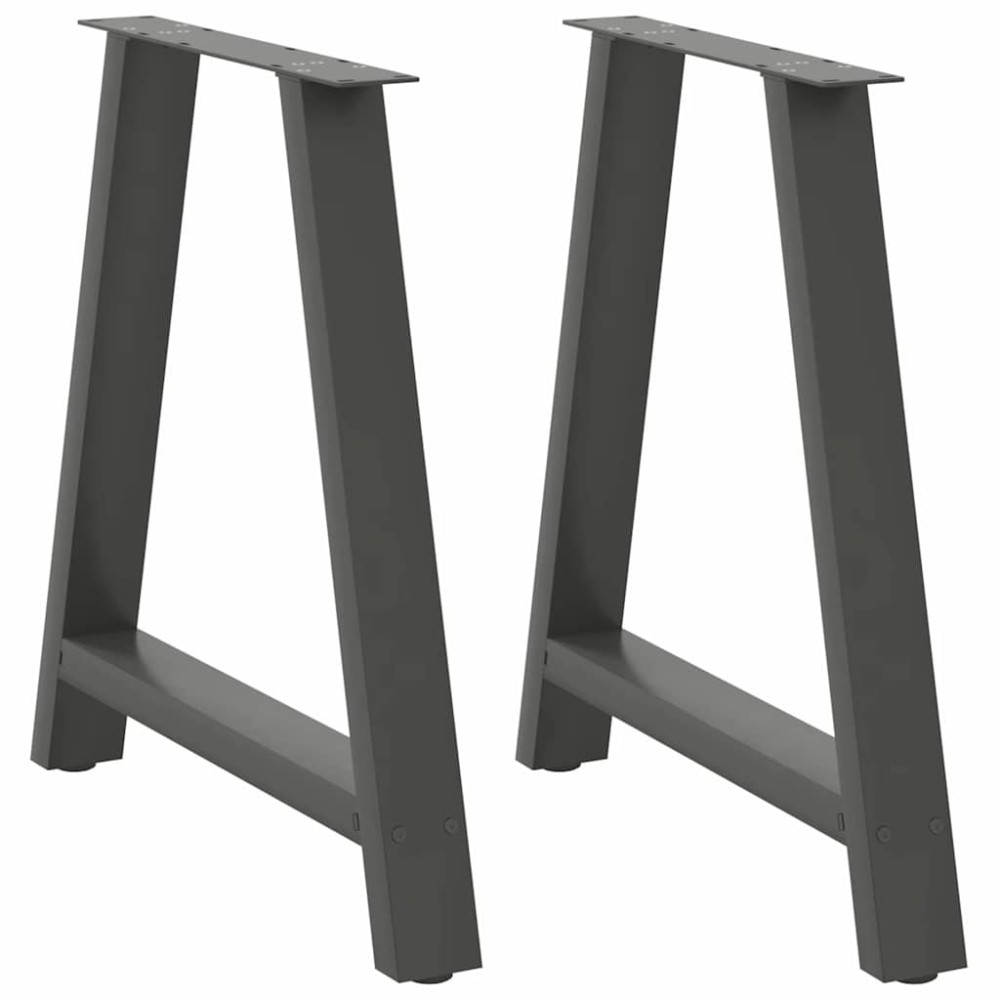 vidaXL Picioare de masă în formă de A, 2 buc., antracit, 70x(72-73) cm, oțel