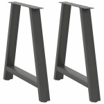 vidaXL Picioare de masă în formă de A, 2 buc., antracit, 70x(72-73) cm, oțel vidaXL Picioare de masă în formă de A, 2 buc., antracit, 70x(72-73) cm, oțel