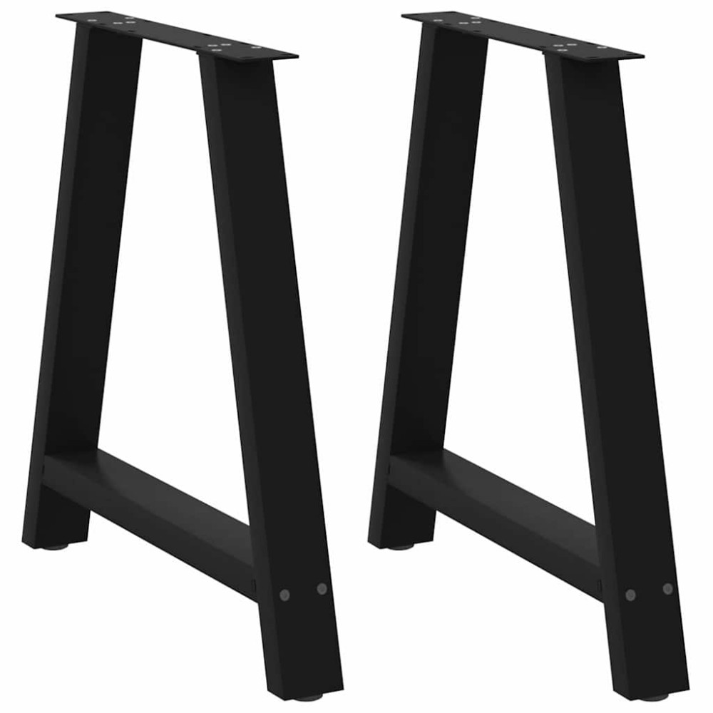 vidaXL Picioare de masă în formă de A, 2 buc., negru, 80x(72-73) cm, oțel