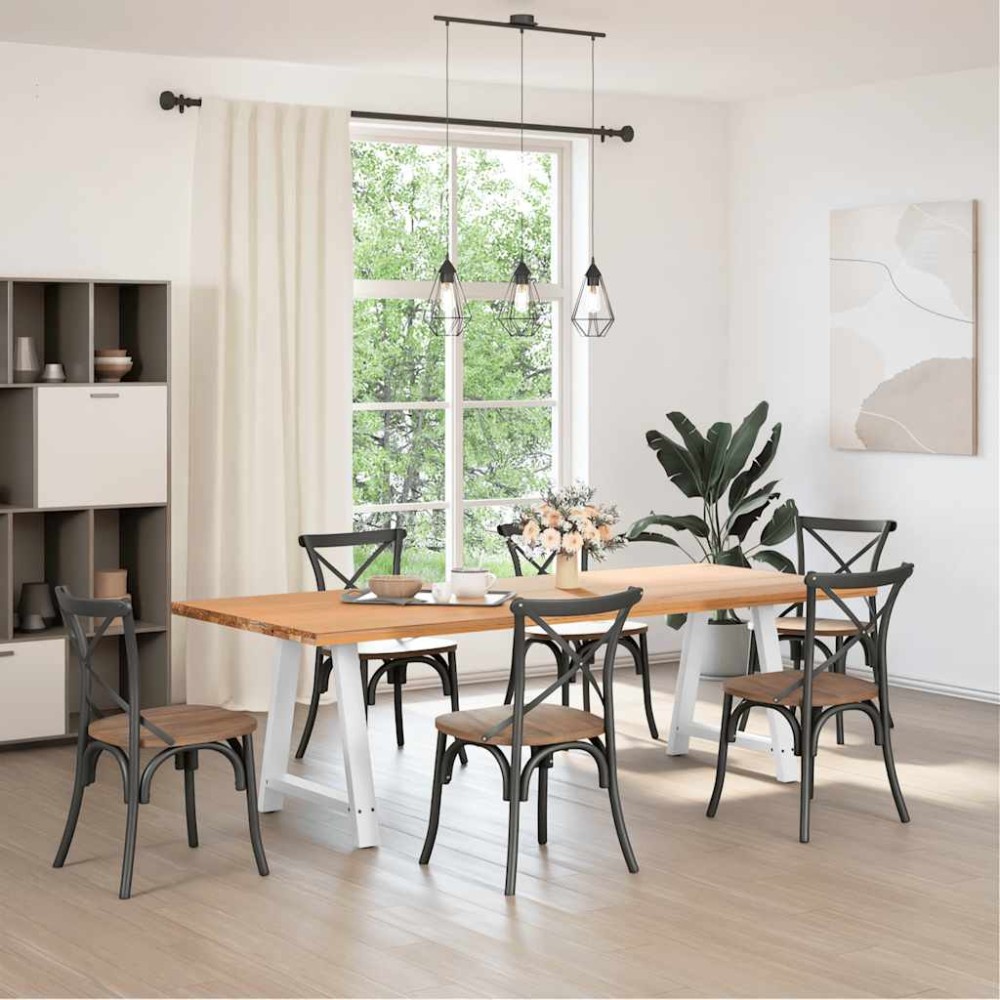 vidaXL Picioare de masă în formă de A, 2 buc., alb, 80x(72-73) cm, oțel