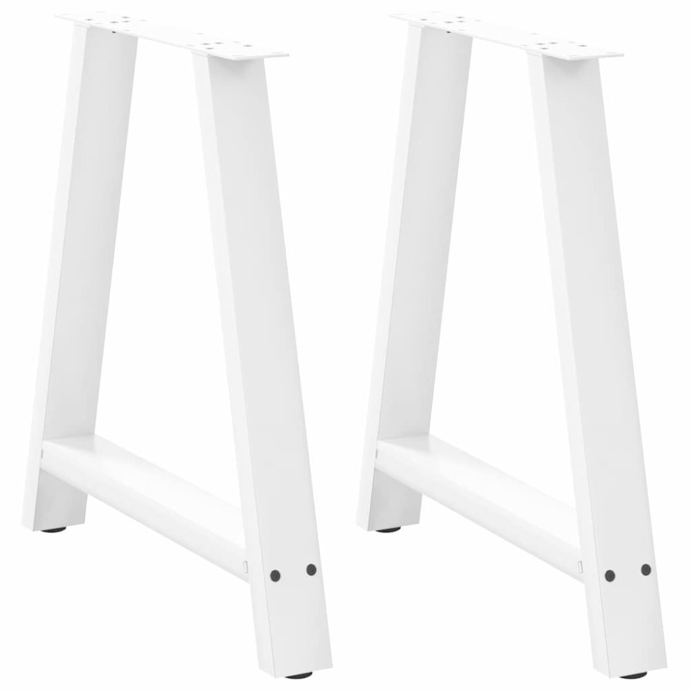 vidaXL Picioare de masă în formă de A, 2 buc., alb, 80x(72-73) cm, oțel