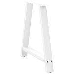 vidaXL Picioare de masă în formă de A, 2 buc., alb, 80x(72-73) cm, oțel vidaXL Picioare de masă în formă de A, 2 buc., alb, 80x(72-73) cm, oțel