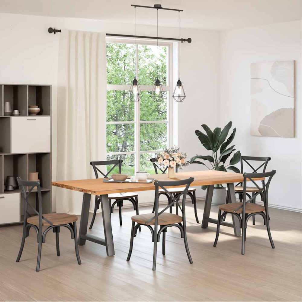 vidaXL Picioare de masă în formă de A, 2 buc., antracit, 80x(72-73) cm, oțel