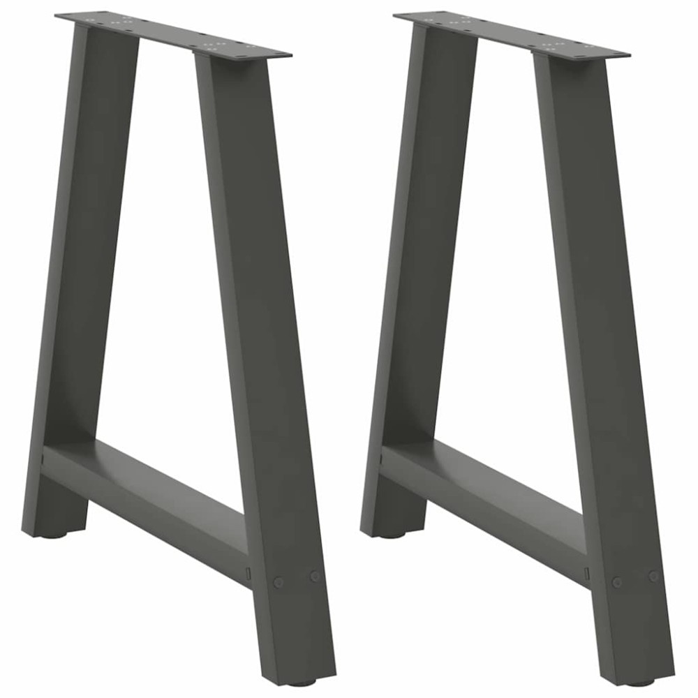 vidaXL Picioare de masă în formă de A, 2 buc., antracit, 80x(72-73) cm, oțel