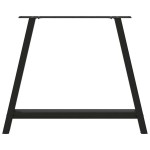 vidaXL Picioare de masă în formă de A, 2 buc., negru, 90x(72-73) cm, oțel
