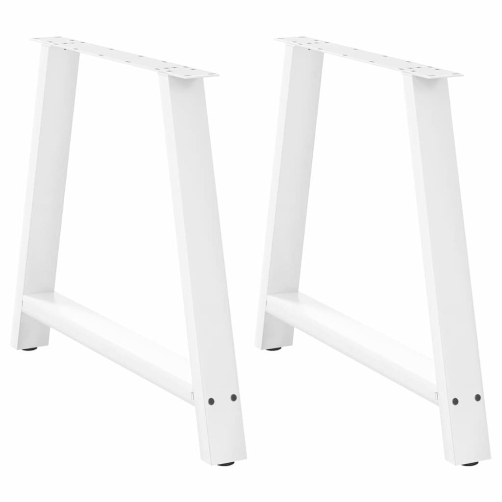 vidaXL Picioare de masă în formă de A, 2 buc., alb, 90x(72-73) cm, oțel