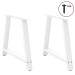 vidaXL Picioare de masă în formă de A, 2 buc., alb, 90x(72-73) cm, oțel vidaXL Picioare de masă în formă de A, 2 buc., alb, 90x(72-73) cm, oțel