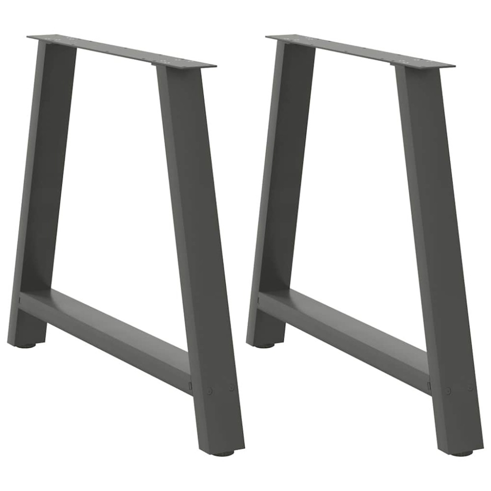 vidaXL Picioare de masă în formă de A, 2 buc., antracit, 90x(72-73) cm, oțel