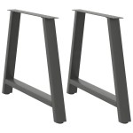 vidaXL Picioare de masă în formă de A, 2 buc., antracit, 100x(72-73) cm, oțel vidaXL Picioare de masă în formă de A, 2 buc., antracit, 100x(72-73) cm, oțel