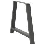 vidaXL Picioare de masă în formă de A, 2 buc., antracit, 100x(72-73) cm, oțel vidaXL Picioare de masă în formă de A, 2 buc., antracit, 100x(72-73) cm, oțel